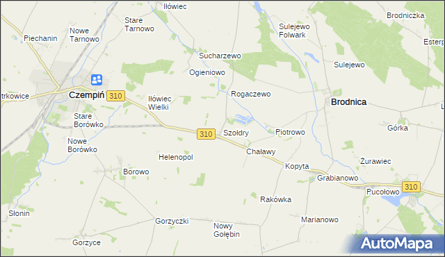 mapa Szołdry, Szołdry na mapie Targeo