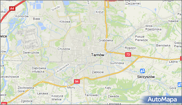 mapa Tarnów, Tarnów na mapie Targeo