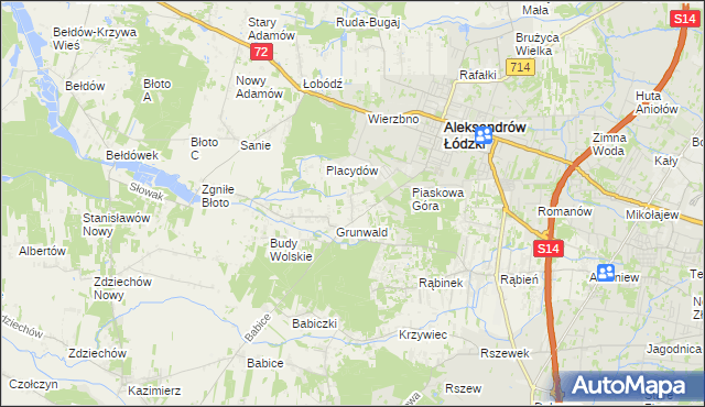 mapa Wola Grzymkowa, Wola Grzymkowa na mapie Targeo