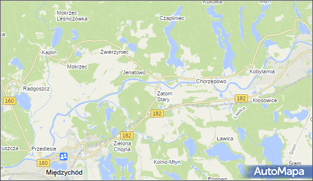 mapa Zatom Stary, Zatom Stary na mapie Targeo