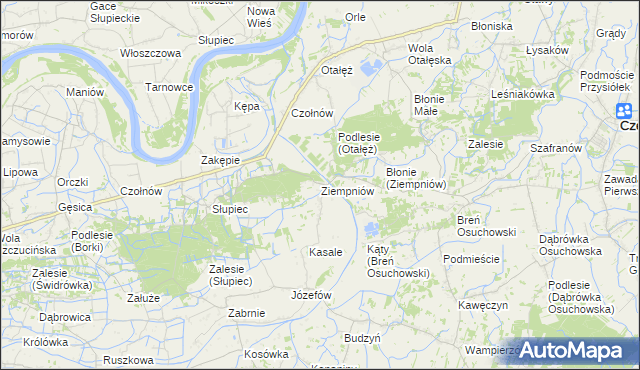 mapa Ziempniów, Ziempniów na mapie Targeo