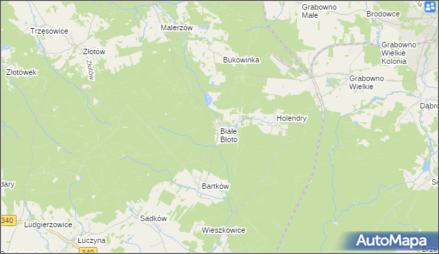 mapa Białe Błoto gmina Dobroszyce, Białe Błoto gmina Dobroszyce na mapie Targeo