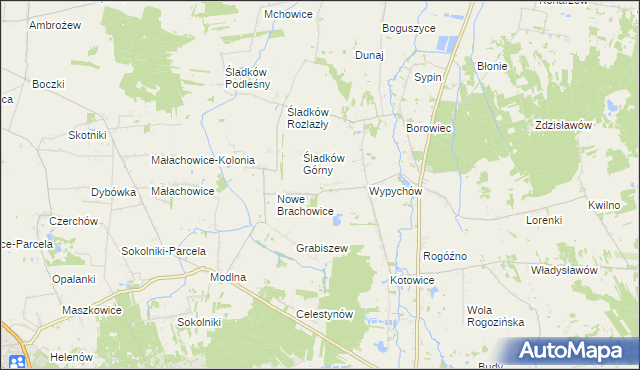 mapa Brachowice, Brachowice na mapie Targeo