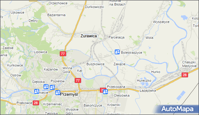 mapa Buszkowiczki, Buszkowiczki na mapie Targeo