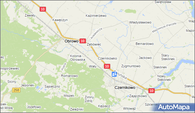 mapa Czernikówko, Czernikówko na mapie Targeo