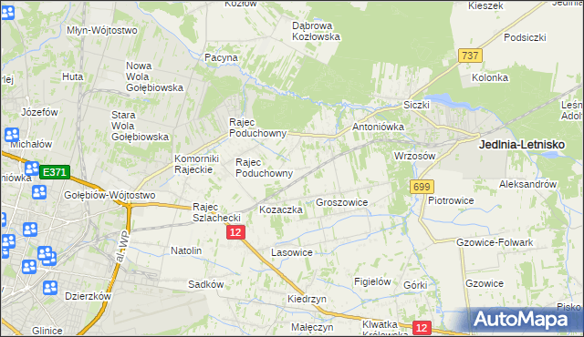 mapa Dawidów gmina Jedlnia-Letnisko, Dawidów gmina Jedlnia-Letnisko na mapie Targeo