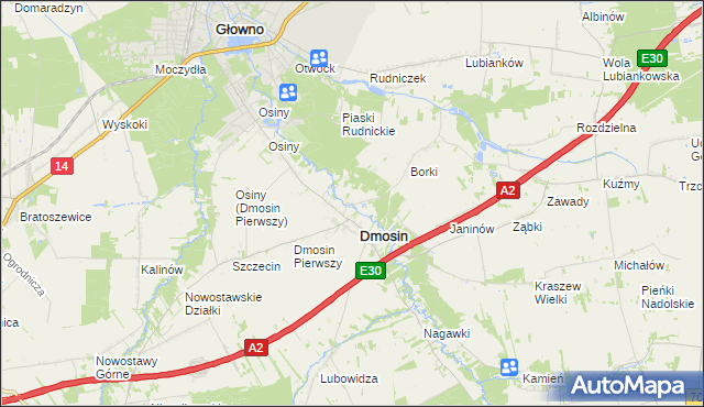 mapa Dmosin Drugi, Dmosin Drugi na mapie Targeo