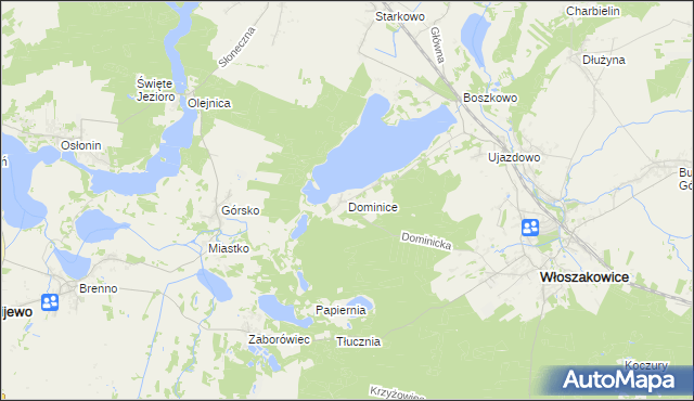 mapa Dominice, Dominice na mapie Targeo