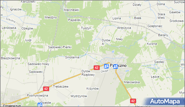 mapa Dylów Szlachecki, Dylów Szlachecki na mapie Targeo