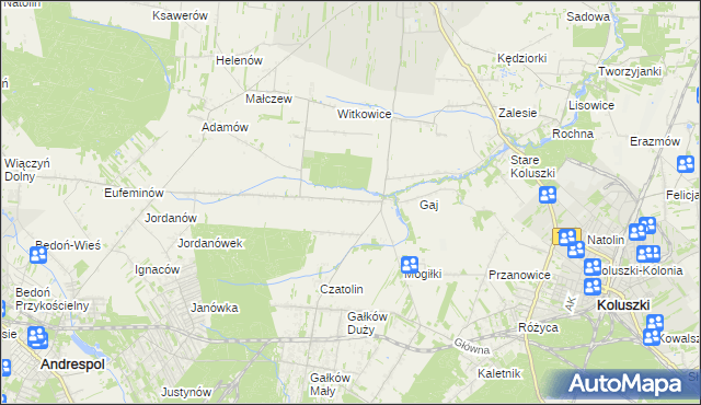 mapa Gałkówek-Parcela, Gałkówek-Parcela na mapie Targeo