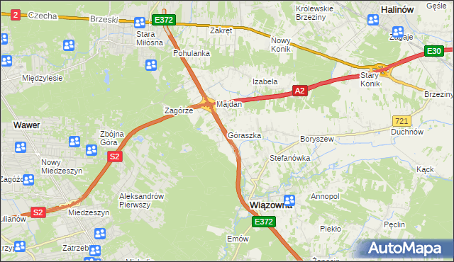 mapa Góraszka, Góraszka na mapie Targeo