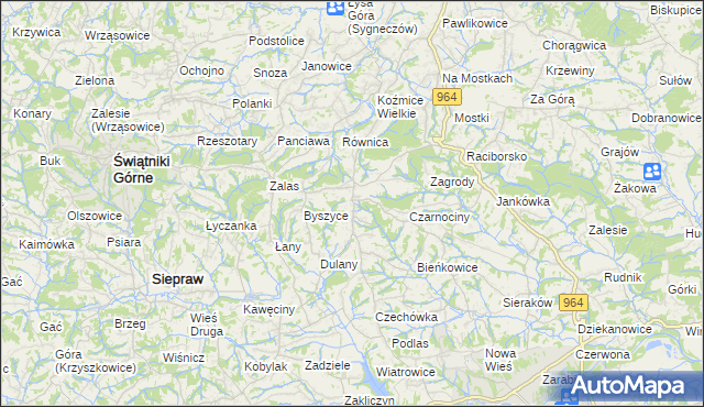 mapa Gorzków gmina Wieliczka, Gorzków gmina Wieliczka na mapie Targeo