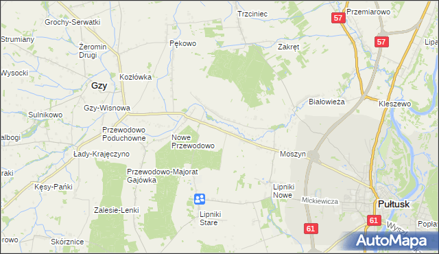 mapa Gromin, Gromin na mapie Targeo