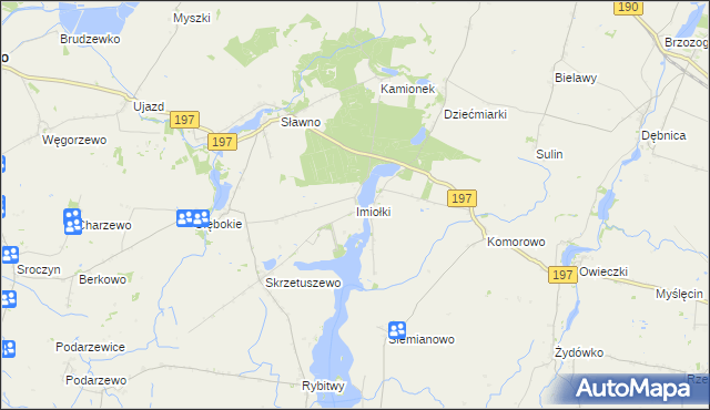 mapa Imiołki, Imiołki na mapie Targeo