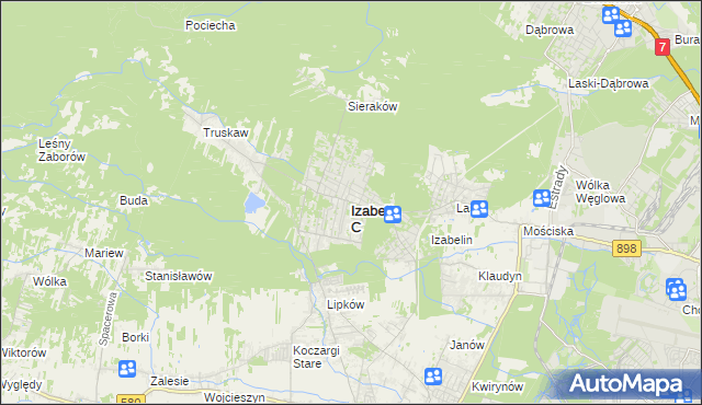 mapa Izabelin C, Izabelin C na mapie Targeo
