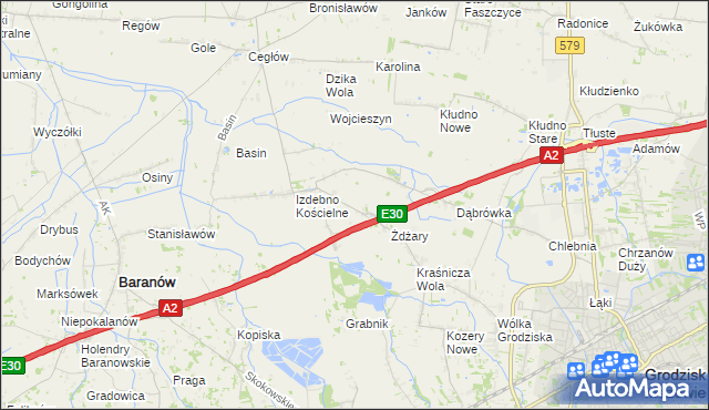 mapa Izdebno Nowe, Izdebno Nowe na mapie Targeo