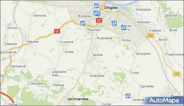 mapa Jaczów, Jaczów na mapie Targeo