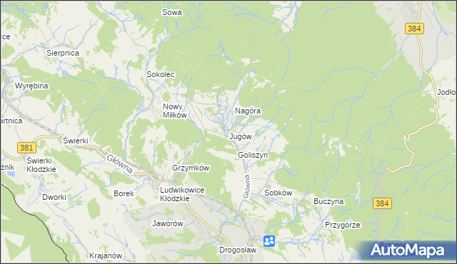 mapa Jugów, Jugów na mapie Targeo