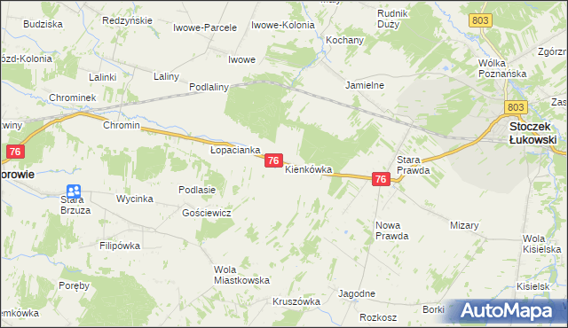 mapa Kienkówka, Kienkówka na mapie Targeo