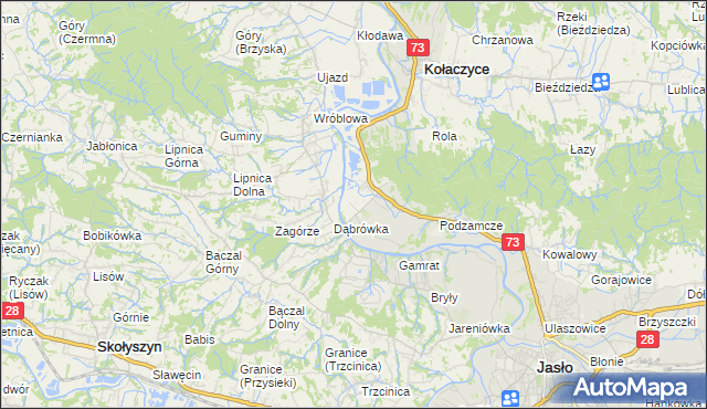 mapa Krajowice, Krajowice na mapie Targeo