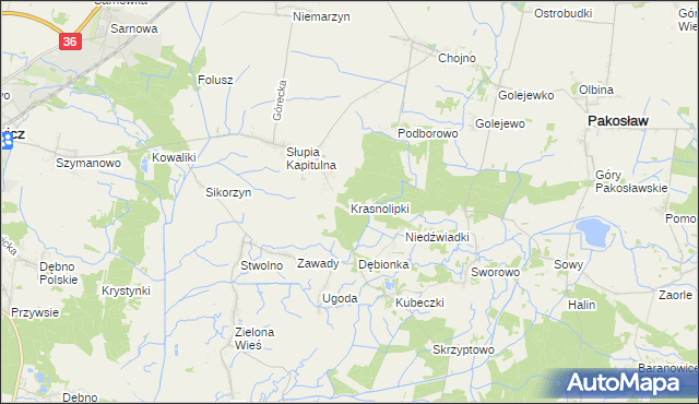 mapa Krasnolipki, Krasnolipki na mapie Targeo