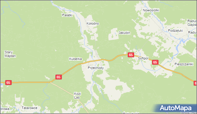 mapa Królowy Most, Królowy Most na mapie Targeo