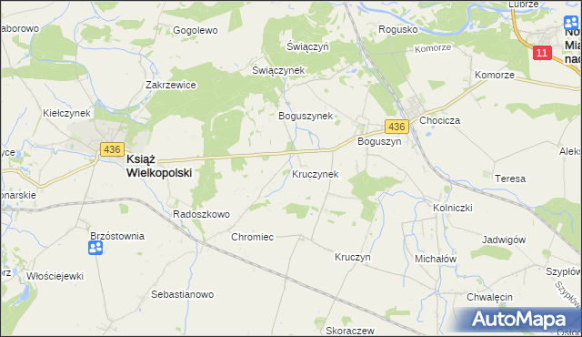 mapa Kruczynek, Kruczynek na mapie Targeo