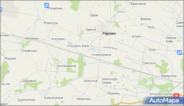 mapa Krzekotowice, Krzekotowice na mapie Targeo