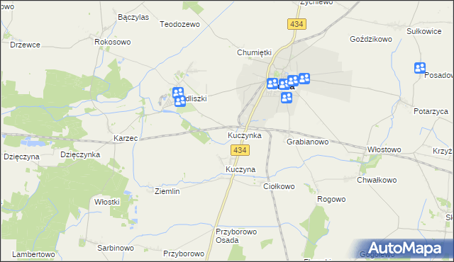 mapa Kuczynka, Kuczynka na mapie Targeo