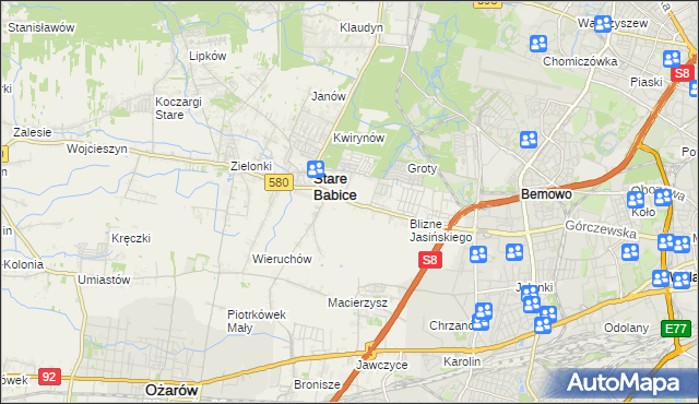 mapa Latchorzew, Latchorzew na mapie Targeo
