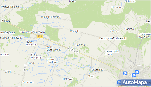 mapa Łosinno, Łosinno na mapie Targeo