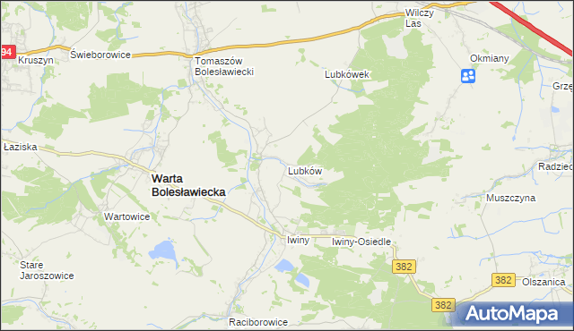 mapa Lubków, Lubków na mapie Targeo