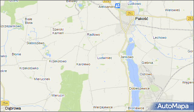 mapa Ludwiniec, Ludwiniec na mapie Targeo