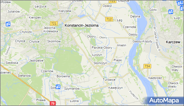 mapa Łyczyn gmina Konstancin-Jeziorna, Łyczyn gmina Konstancin-Jeziorna na mapie Targeo