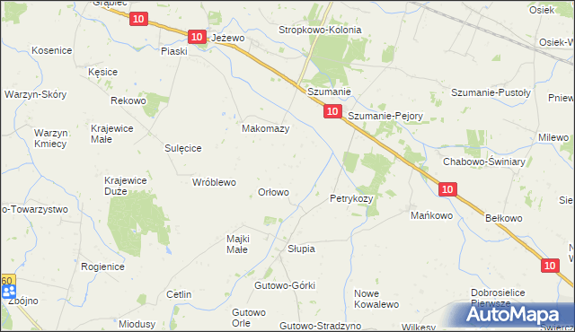 mapa Majki Duże, Majki Duże na mapie Targeo