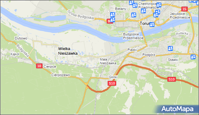 mapa Mała Nieszawka, Mała Nieszawka na mapie Targeo