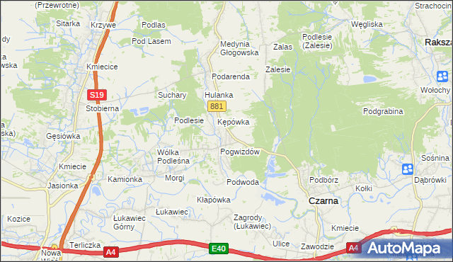 mapa Medynia Łańcucka, Medynia Łańcucka na mapie Targeo