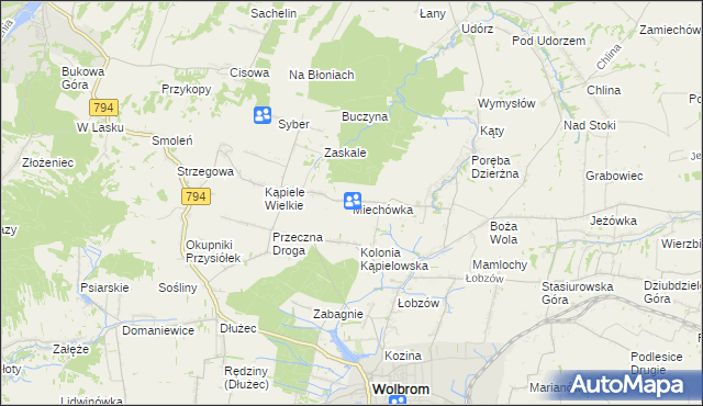 mapa Miechówka, Miechówka na mapie Targeo