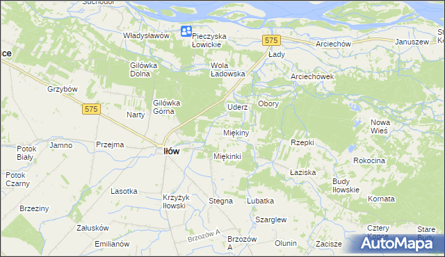 mapa Miękiny, Miękiny na mapie Targeo