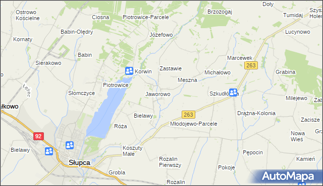 mapa Młodojewo, Młodojewo na mapie Targeo