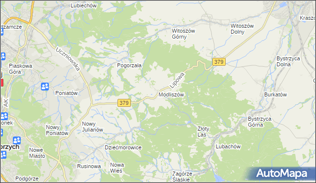 mapa Modliszów, Modliszów na mapie Targeo