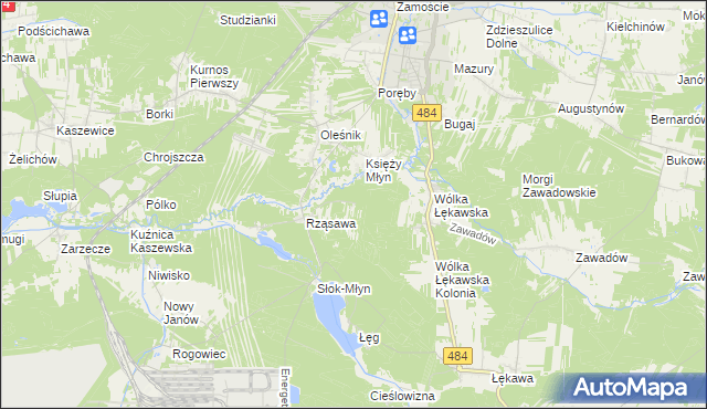 mapa Morgi Rząsawskie, Morgi Rząsawskie na mapie Targeo