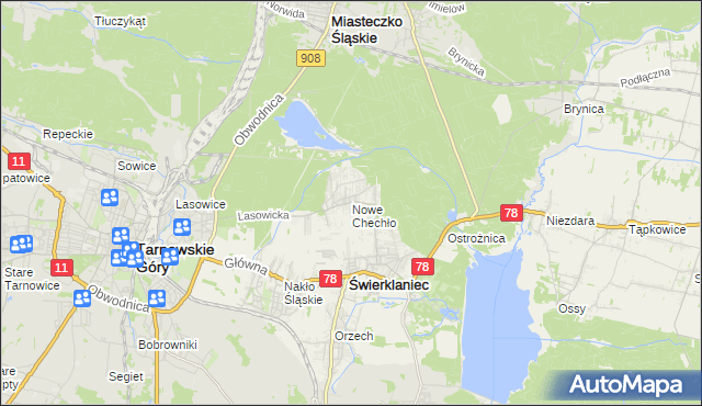 mapa Nowe Chechło, Nowe Chechło na mapie Targeo