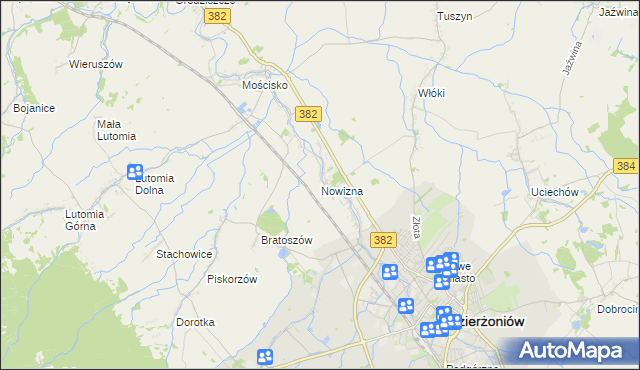 mapa Nowizna gmina Dzierżoniów, Nowizna gmina Dzierżoniów na mapie Targeo