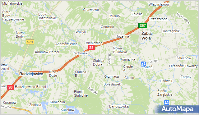 mapa Oddział, Oddział na mapie Targeo