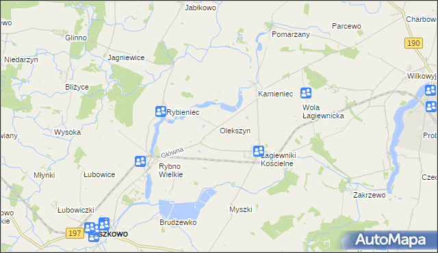 mapa Olekszyn, Olekszyn na mapie Targeo