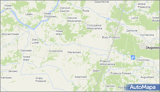 mapa Olszaki, Olszaki na mapie Targeo