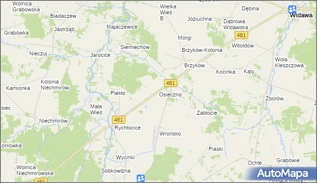 mapa Osieczno, Osieczno na mapie Targeo