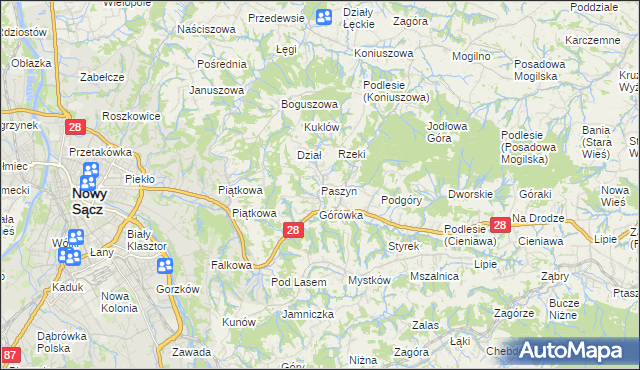 mapa Paszyn, Paszyn na mapie Targeo