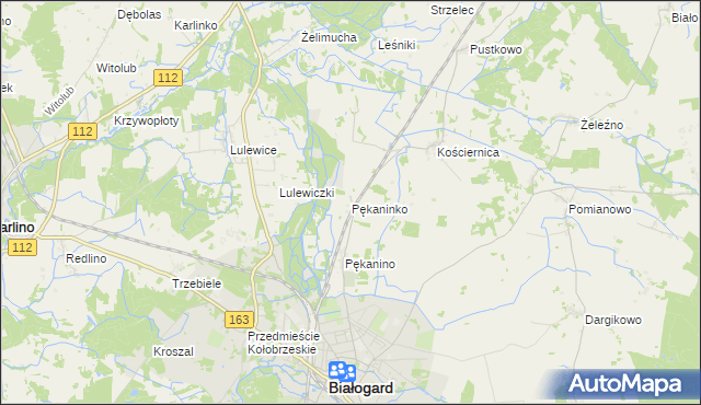 mapa Pękaninko, Pękaninko na mapie Targeo